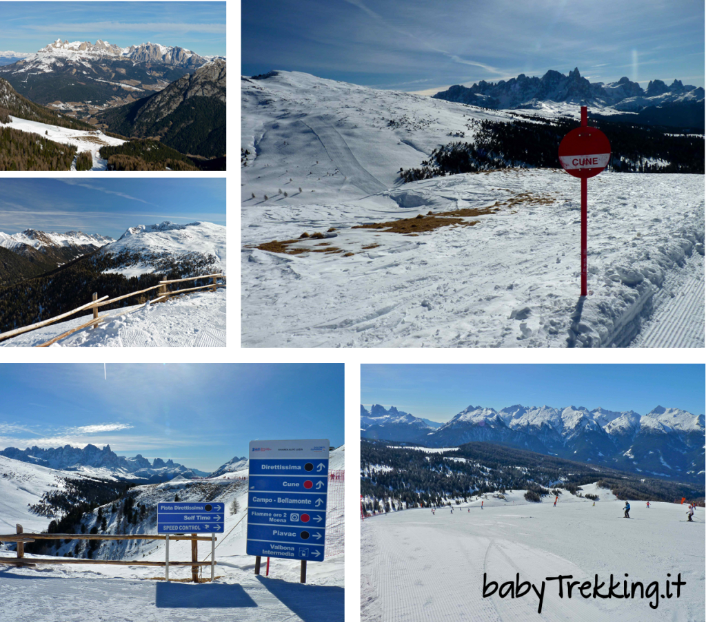 Divertimento per bambini e genitori alla skiarea Alpe Lusia