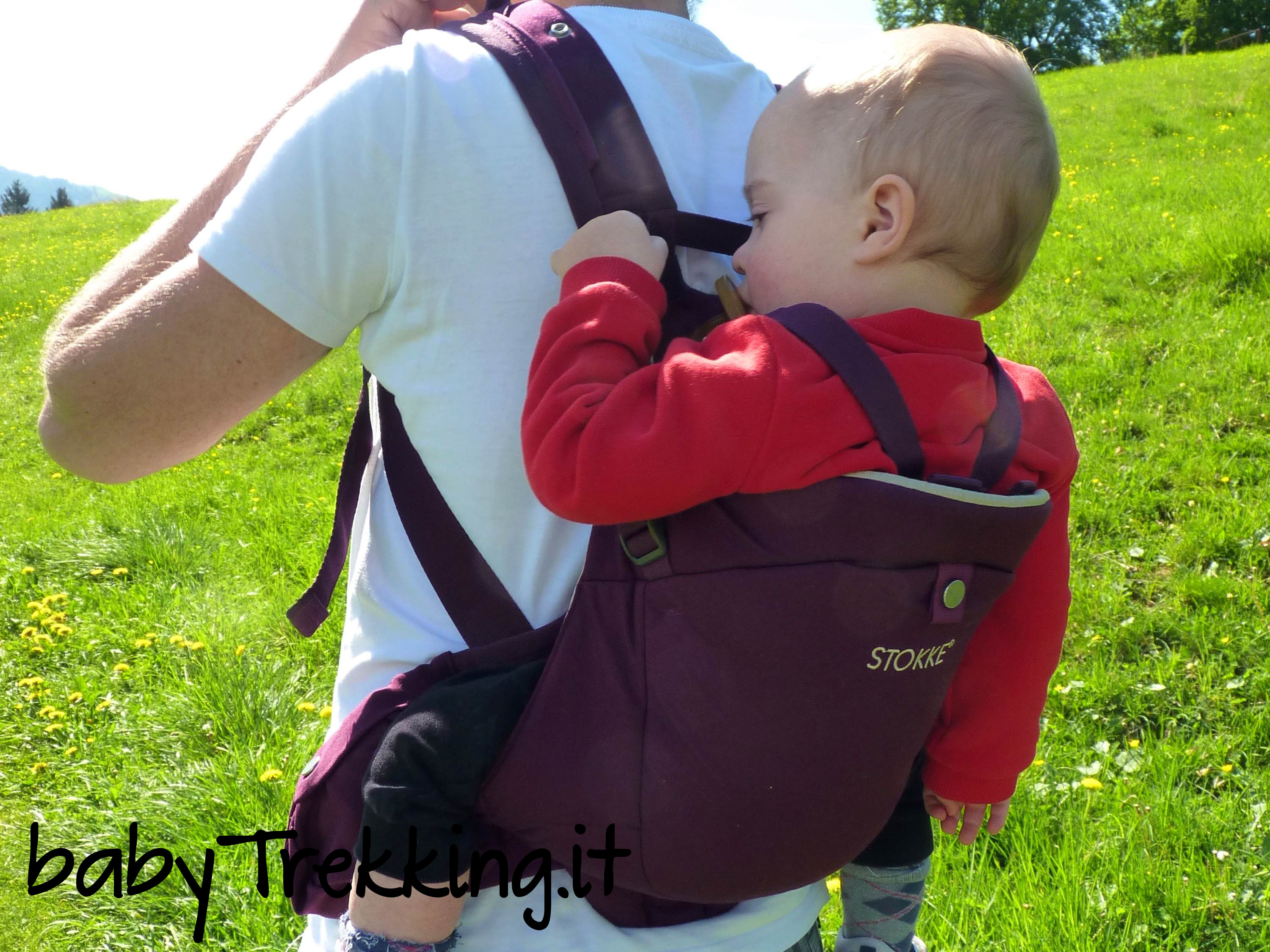 Sulle spalle di papà: trekking col marsupio Stokke MyCarrier