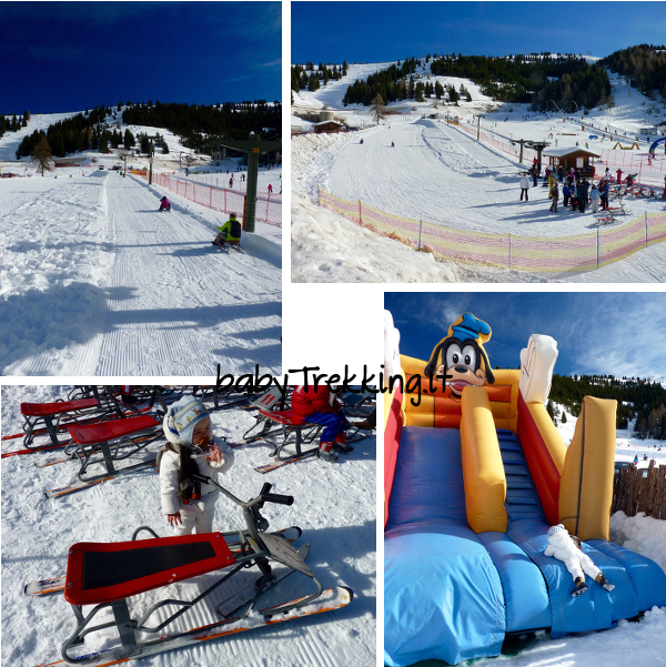Coi bambini sull'Alpe Cimbra, tanto divertimento sulla neve