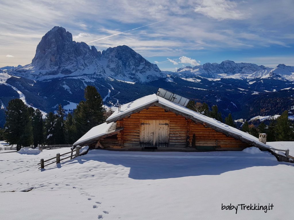 Rifugio Seurasas con le ciaspole, meraviglia in Val Gardena