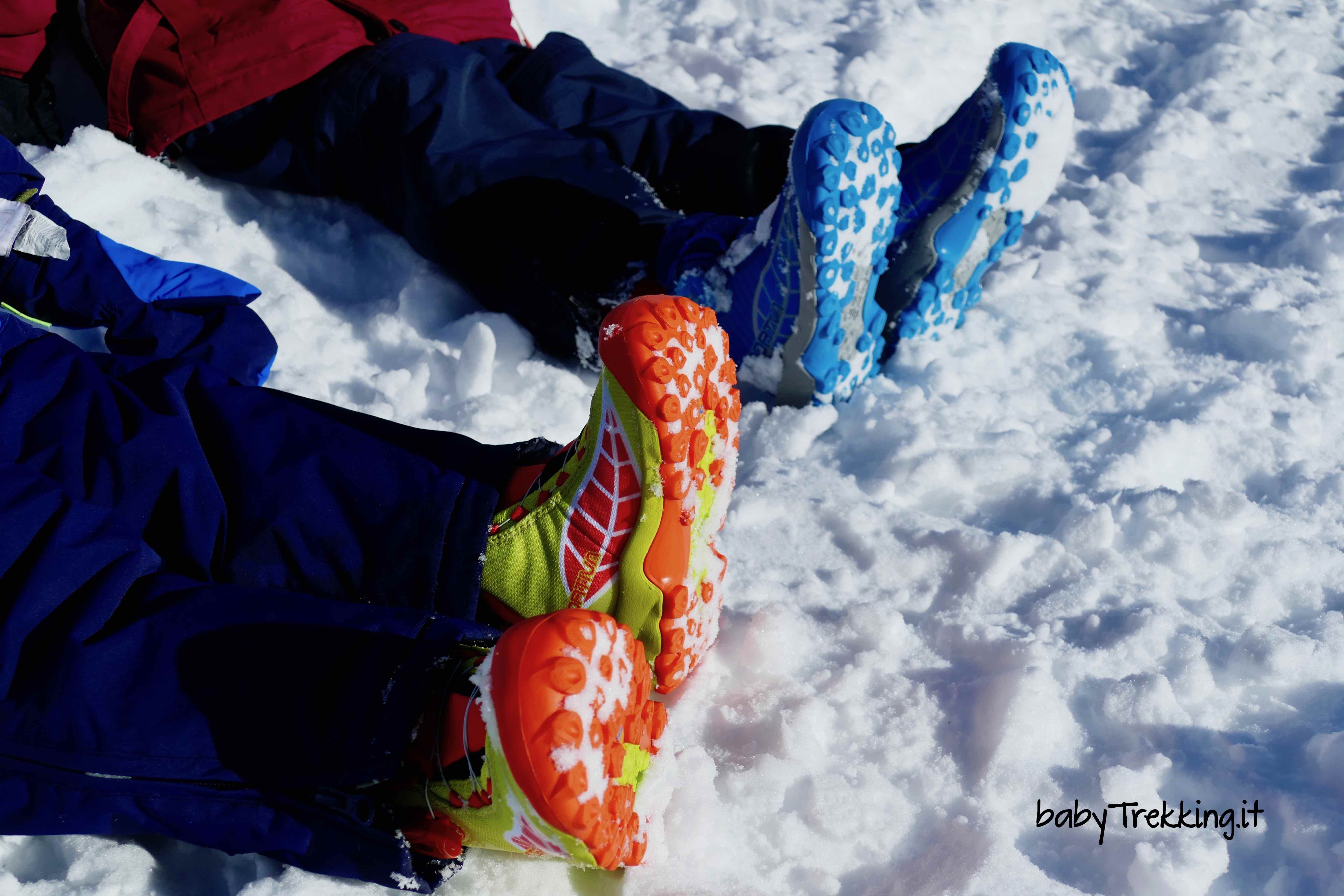 Escursioni invernali in famiglia: a ciascuno la sua scarpa