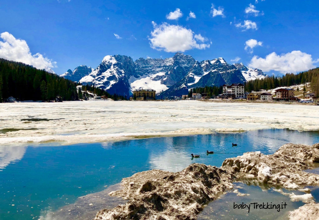 Il giro del lago di Misurina col passeggino e la leggenda di Re Sorapiss