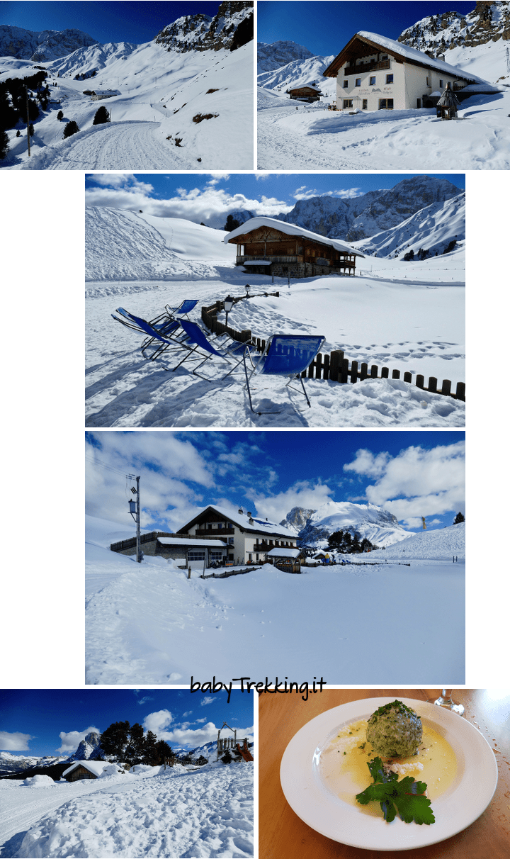 Con le ciaspole al Rifugio Molignon, in inverno sull'Alpe di Siusi