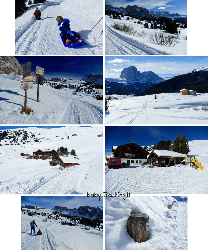 Al Rifugio Fermeda con le ciaspole, incanto d'inverno in Val Gardena