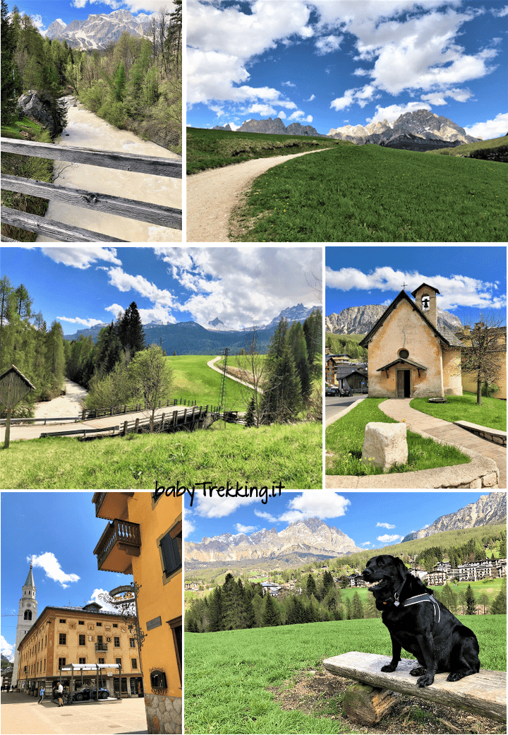 Da Cortina a Campo di Sopra, in passeggino con vista sulle Dolomiti d'Ampezzo